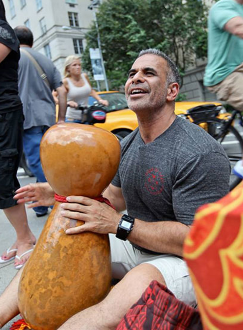 Man playing instrument